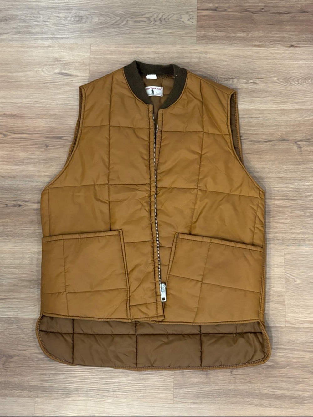 American Vintage Quilted Caramel Brown Men's Vest